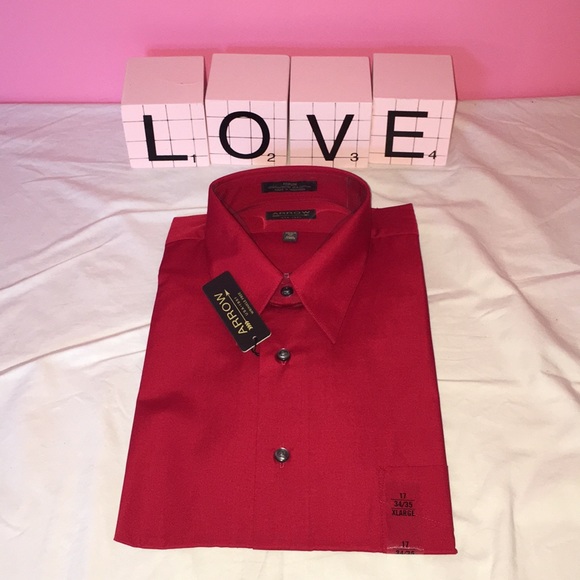 Arrow Long Sleeve Men’s Dress Shirt XL 17 34/35 - Picture 2 of 9